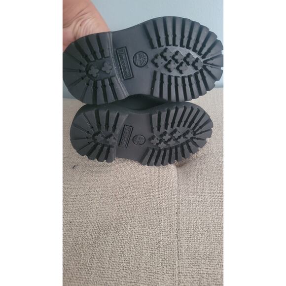 TIMBERLAND TODDLER PREM 6 INCH BOOT BLACK NUBUCK SIZE 4 NWOB - Picture 7 of 8